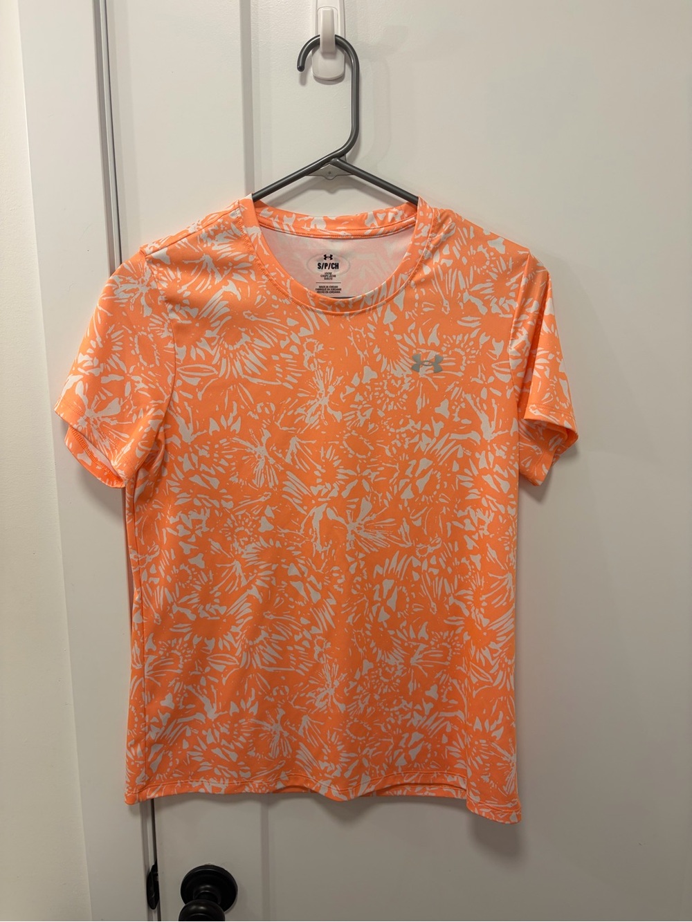 Under Armour Orange & White Floral Active Tee